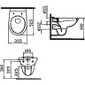 Инсталляция с унитазом VITRA NORM FIT крышка микролифт быстросъемная клавиша хром 9773B099-7207